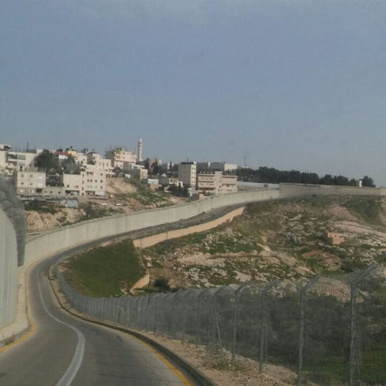 Separation wall in East Jerusalem